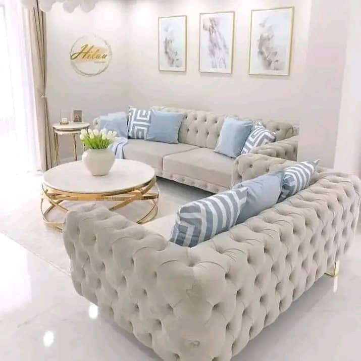 Canapé marron blanc 